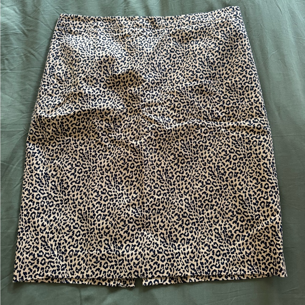 J. Crew cheetah Print Mini Skirt in Beige and Black